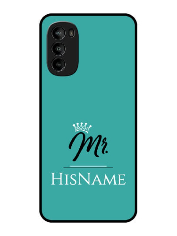 Custom Moto G82 Custom Metal Phone CaseMr With Name Design