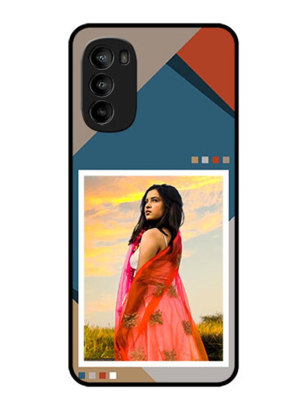 Custom Moto G82 Custom Metal Phone CaseRetro Color Pallet Design