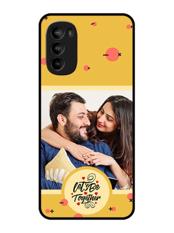 Custom Moto G82 Custom Metal Phone CaseLets Be Together Design