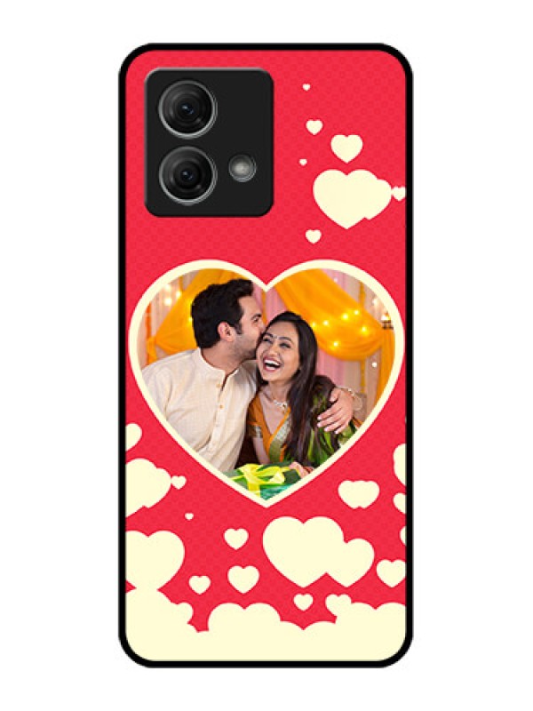 Custom Moto G84 5G Custom Metal Phone CaseLove Symbols Phone Cover Design