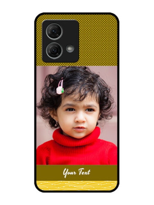 Custom Moto G84 5G Custom Metal Phone CaseSimple Green Color Design