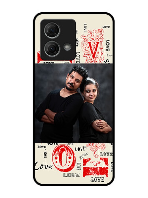 Custom Moto G84 5G Custom Metal Phone CaseTrendy Love Design Case