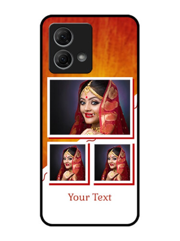 Custom Moto G84 5G Custom Metal Phone CaseWedding Memories Design