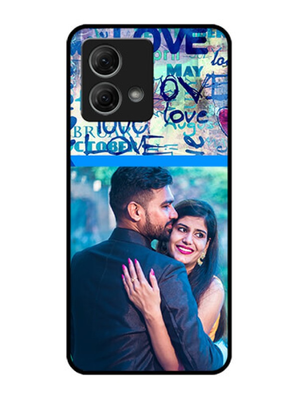 Custom Moto G84 5G Custom Metal Phone CaseColorful Love Design