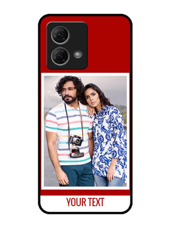 Custom Moto G84 5G Custom Metal Phone CaseRed Color Design