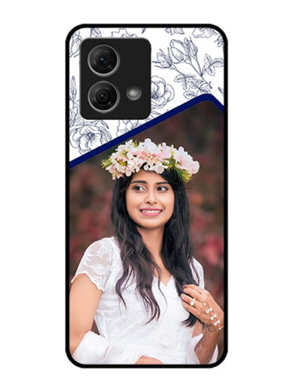 Custom Moto G84 5G Custom Metal Phone CaseClassy Floral Design