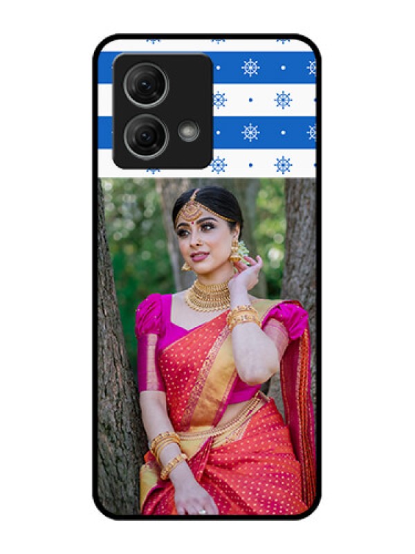 Custom Moto G84 5G Custom Metal Phone CaseSnow Pattern Design