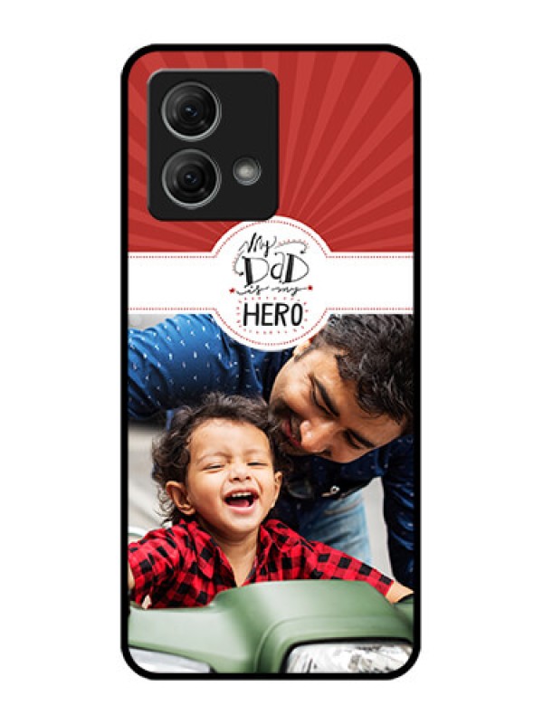 Custom Moto G84 5G Custom Metal Phone CaseMy Dad Hero Design