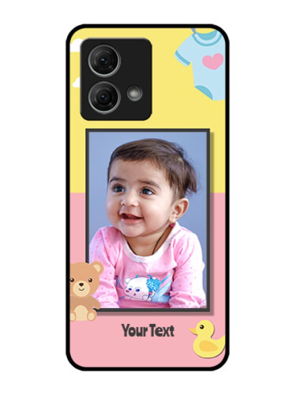 Custom Moto G84 5G Custom Metal Phone CaseKids 2 Color Design