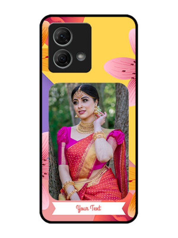 Custom Moto G84 5G Custom Metal Phone Case3 Image With Vintage Floral Design