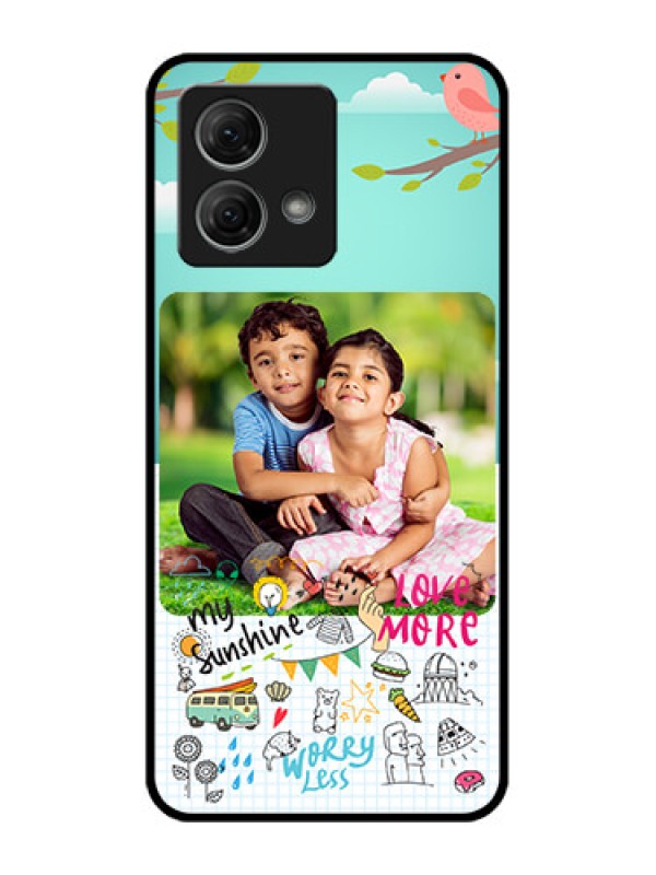 Custom Moto G84 5G Custom Metal Phone CaseDoodle Love Design