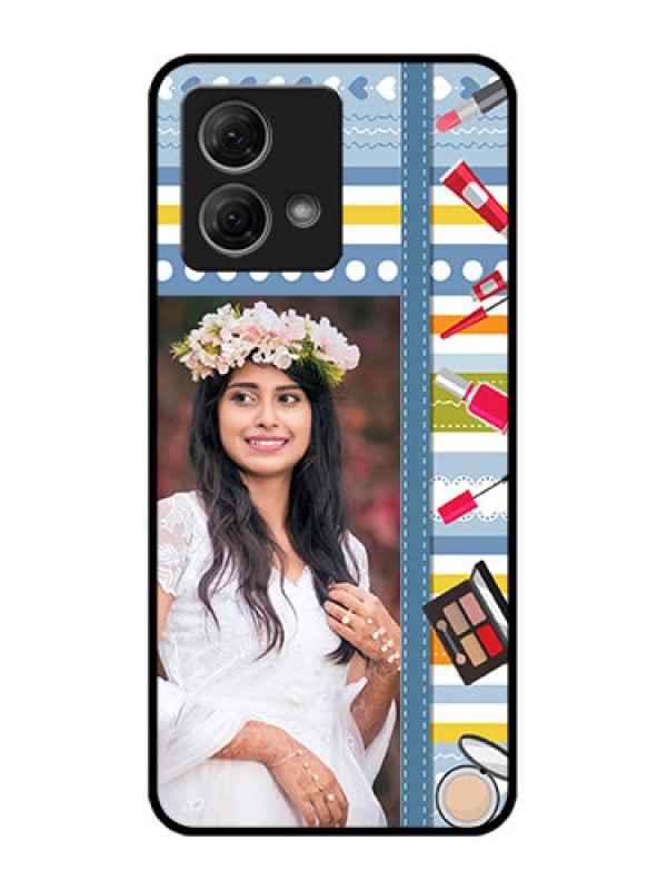 Custom Moto G84 5G Custom Metal Phone CaseMakeup Icons Design
