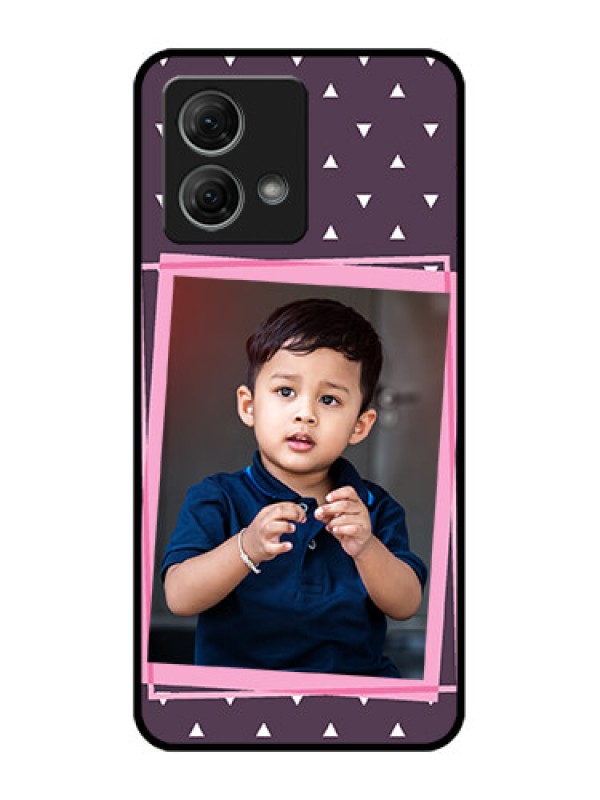 Custom Moto G84 5G Custom Metal Phone CaseTriangle Pattern Dotted Design