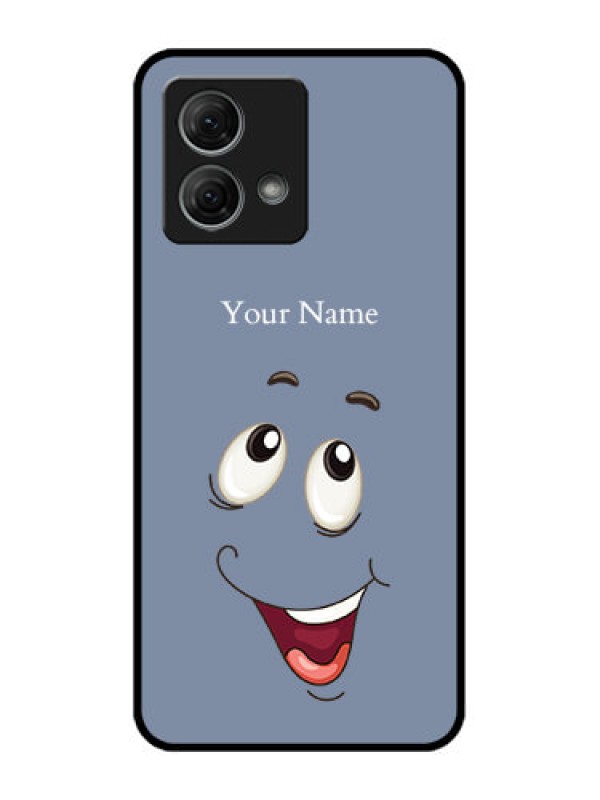 Custom Moto G84 5G Custom Metal Phone CaseLaughing Cartoon Face Design