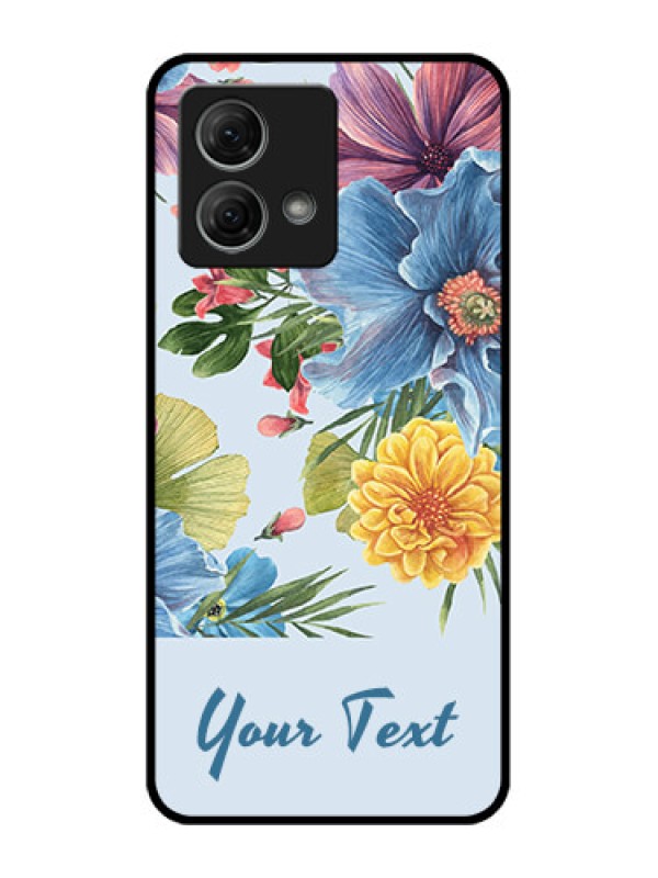 Custom Moto G84 5G Custom Metal Phone CaseStunning Watercolored Flowers Painting Design