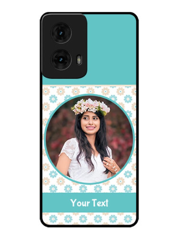 Custom Moto G85 5G Custom Metal Phone CaseBeautiful Flowers Design