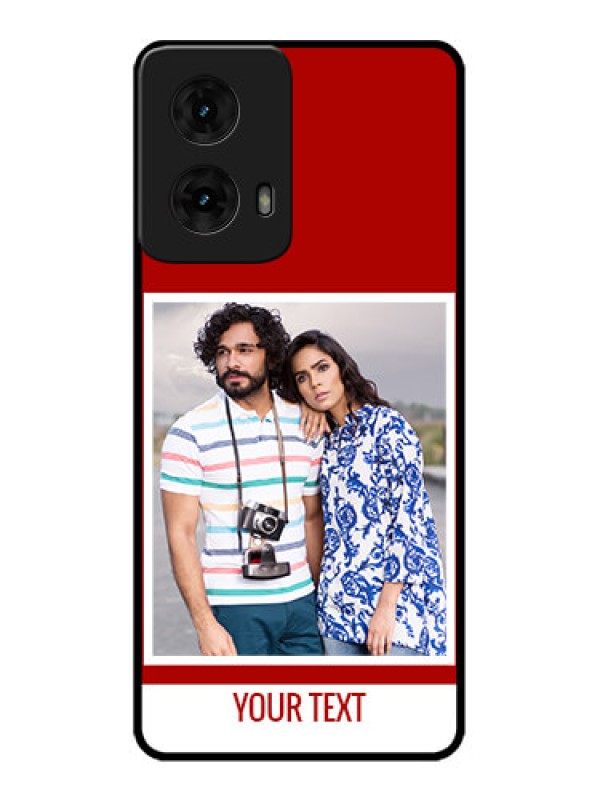 Custom Moto G85 5G Custom Metal Phone CaseRed Color Design