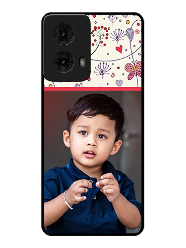 Custom Moto G85 5G Custom Metal Phone CasePremium Floral Design