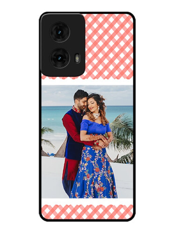 Custom Moto G85 5G Custom Metal Phone CasePink Pattern Design