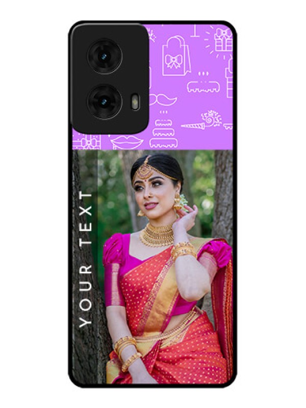 Custom Moto G85 5G Custom Metal Phone CaseBirthday Icons Design