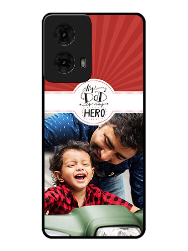 Custom Moto G85 5G Custom Metal Phone CaseMy Dad Hero Design
