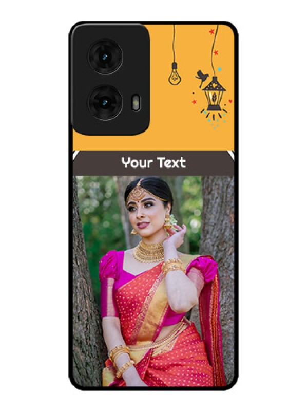 Custom Moto G85 5G Custom Metal Phone CaseWith Family Picture And Icons