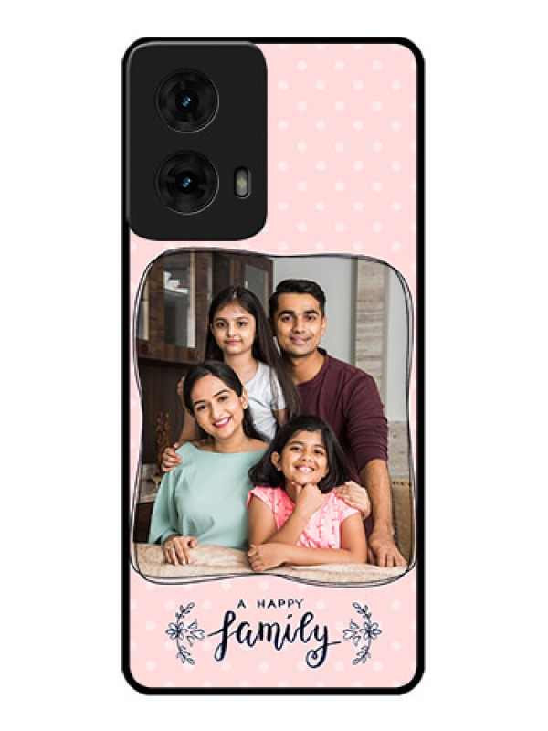 Custom Moto G85 5G Custom Metal Phone CaseFamily With Dots Design