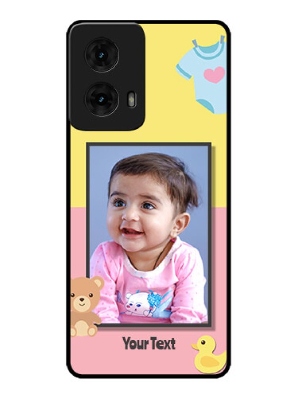 Custom Moto G85 5G Custom Metal Phone CaseKids 2 Color Design