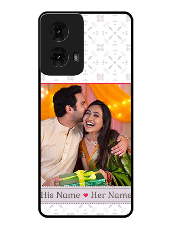 Custom Moto G85 5G Custom Metal Phone CaseWith Photo And Ethnic Design