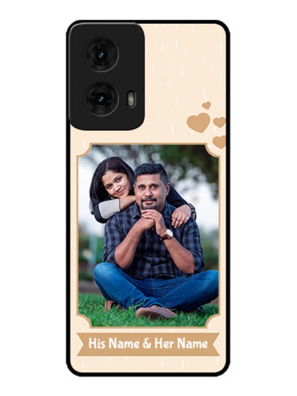 Custom Moto G85 5G Custom Metal Phone CaseWith Confetti Love Design