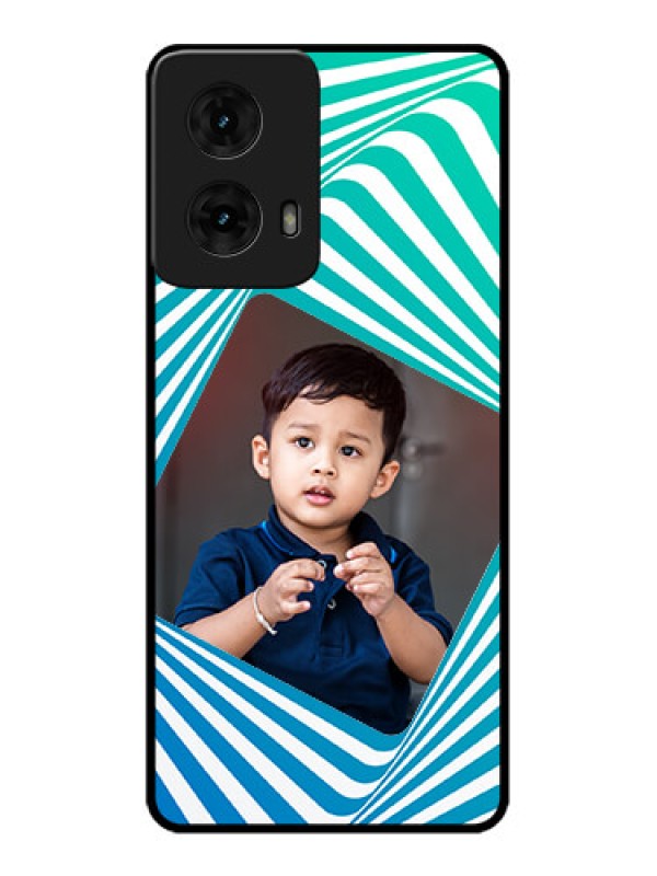 Custom Moto G85 5G Custom Metal Phone CaseAbstract Spiral Design