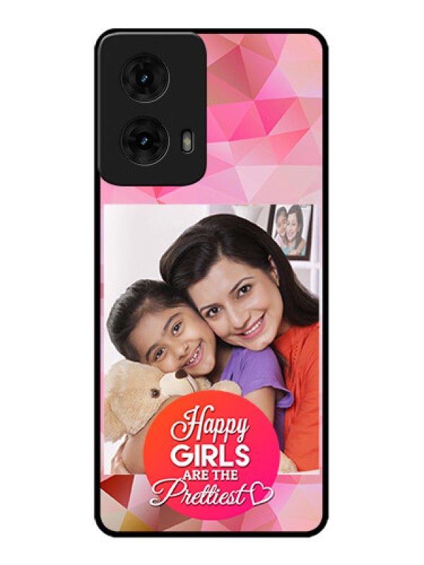 Custom Moto G85 5G Custom Metal Phone CaseAbstract Triangle Design