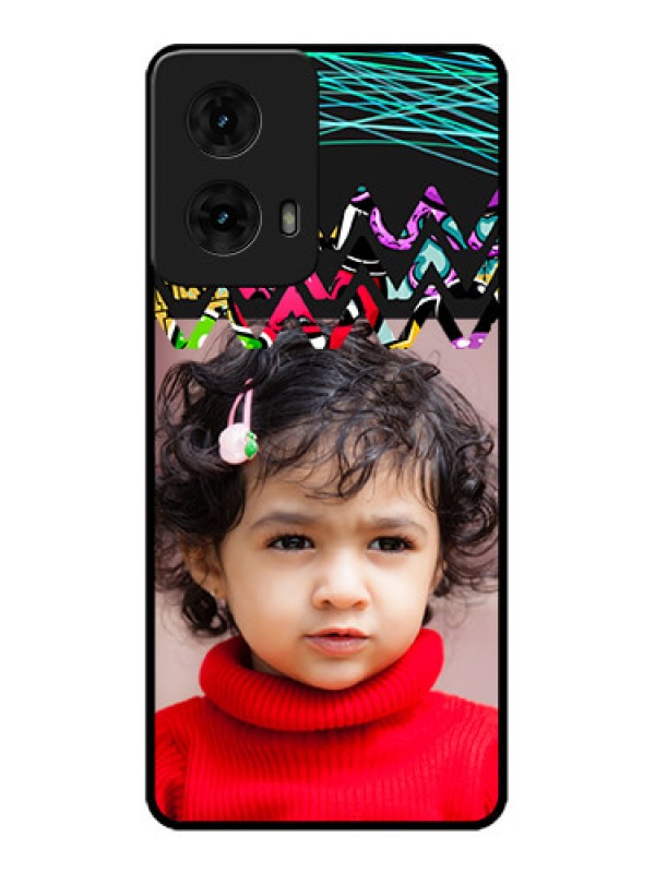 Custom Moto G85 5G Custom Metal Phone CaseNeon Abstract Design