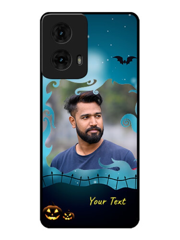 Custom Moto G85 5G Custom Metal Phone CaseHalloween Frame Design