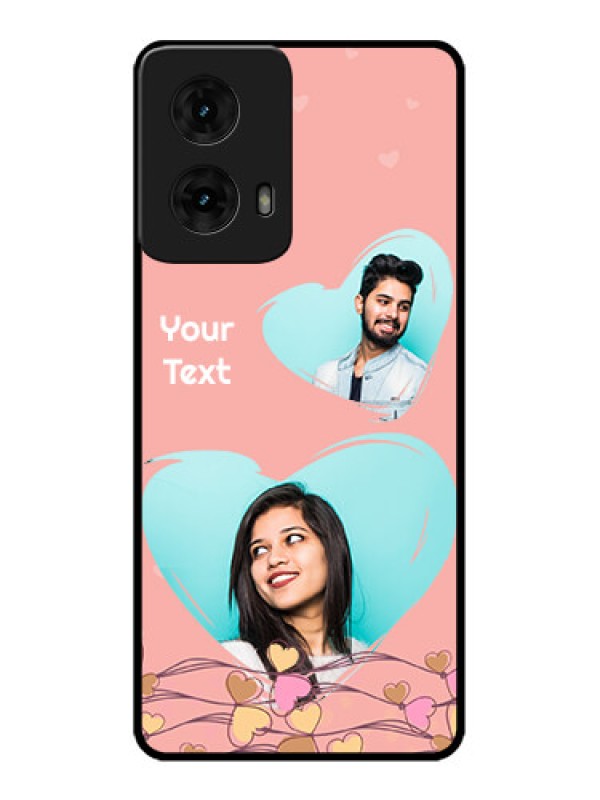 Custom Moto G85 5G Custom Metal Phone CaseLove Doodle Design