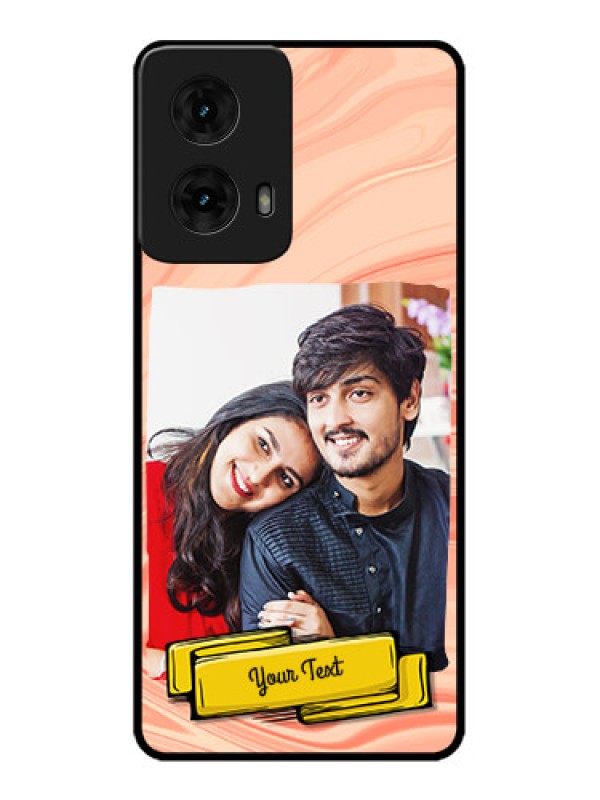 Custom Moto G85 5G Custom Metal Phone CaseMarble Texture Design