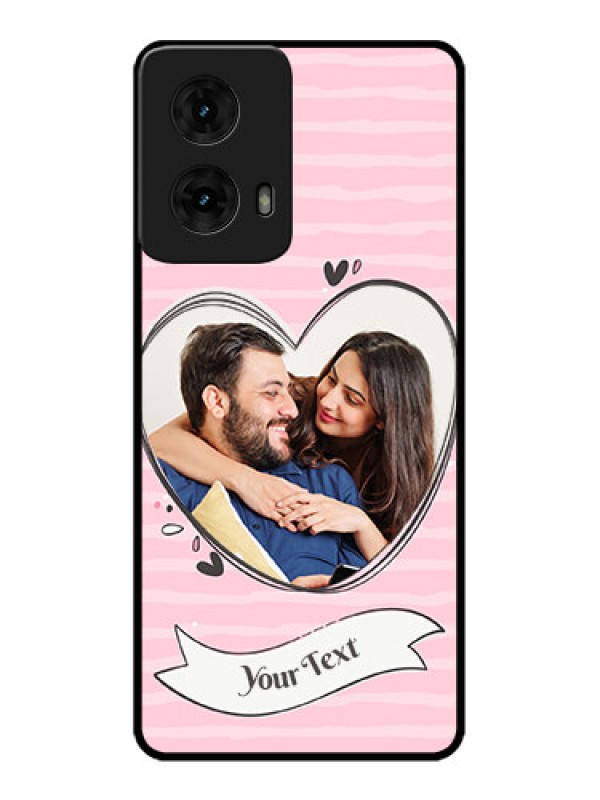 Custom Moto G85 5G Custom Metal Phone CaseVintage Heart Design