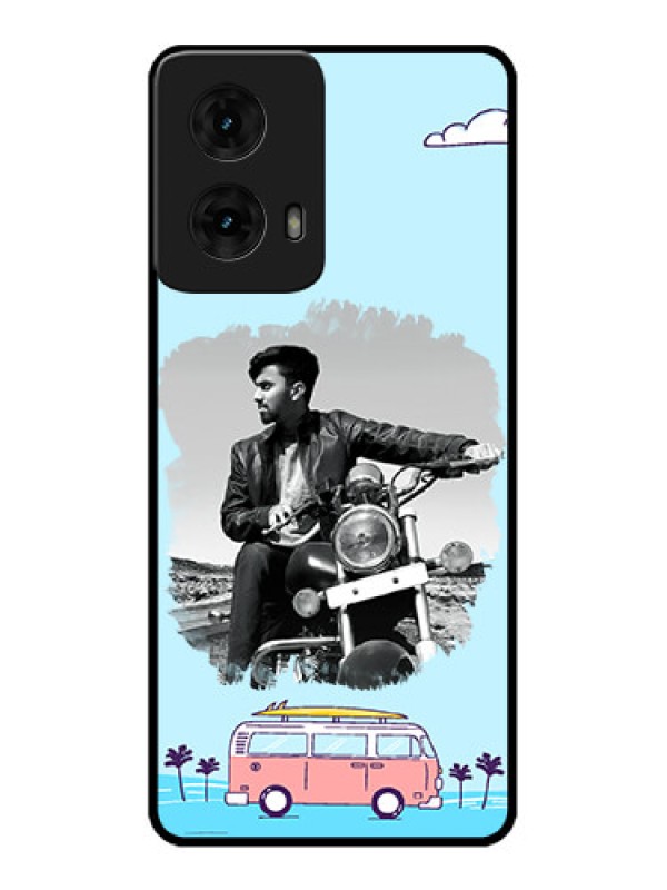 Custom Moto G85 5G Custom Metal Phone CaseTravel and Adventure Design