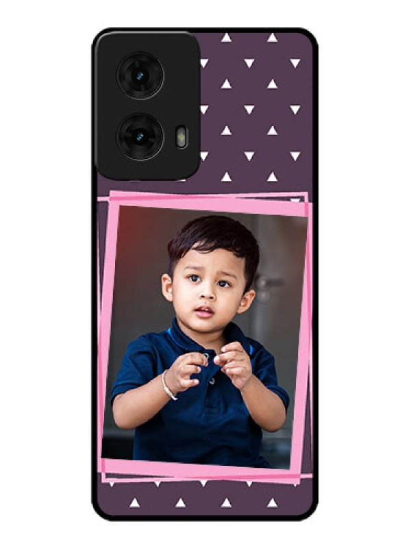 Custom Moto G85 5G Custom Metal Phone CaseTriangle Pattern Dotted Design