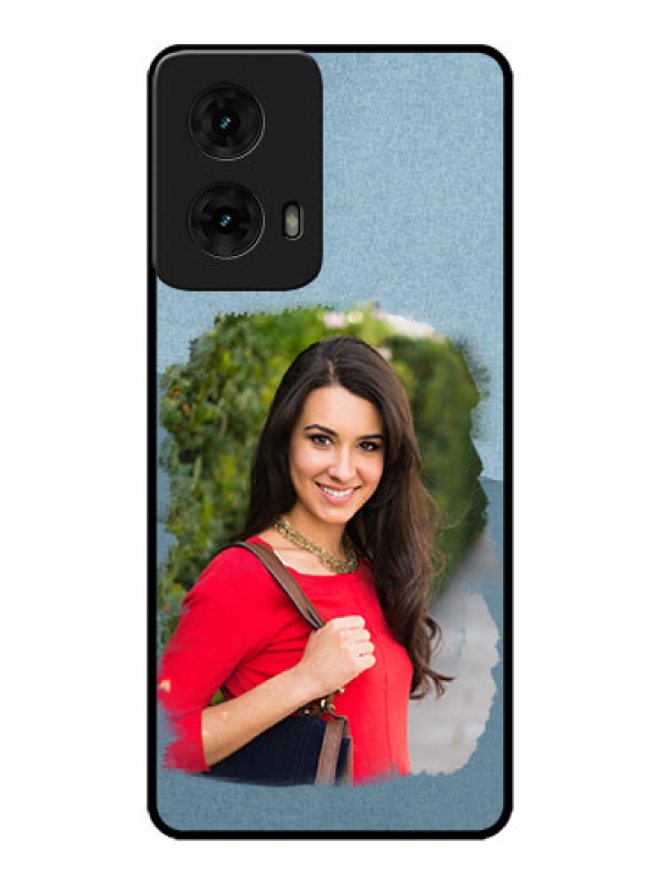 Custom Moto G85 5G Custom Metal Phone CaseGrunge Line Art Design