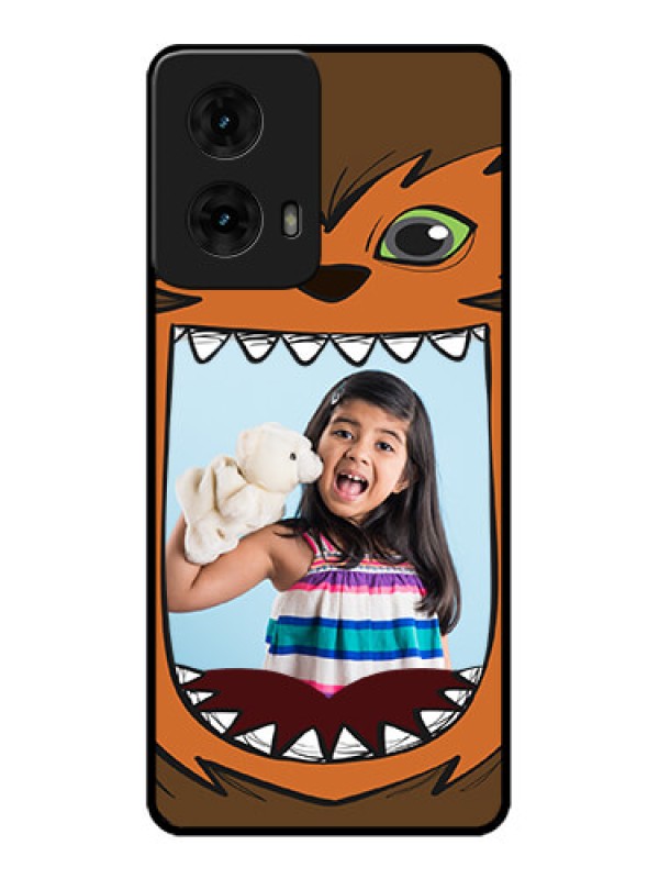 Custom Moto G85 5G Custom Metal Phone CaseOwl Monster Back Case Design