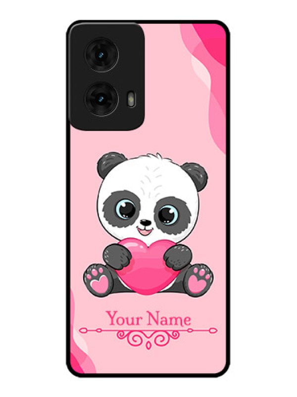 Custom Moto G85 5G Custom Metal Phone CaseCute Panda Design
