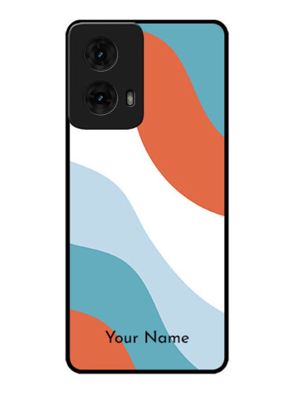 Custom Moto G85 5G Custom Metal Phone CaseColoured Waves Design