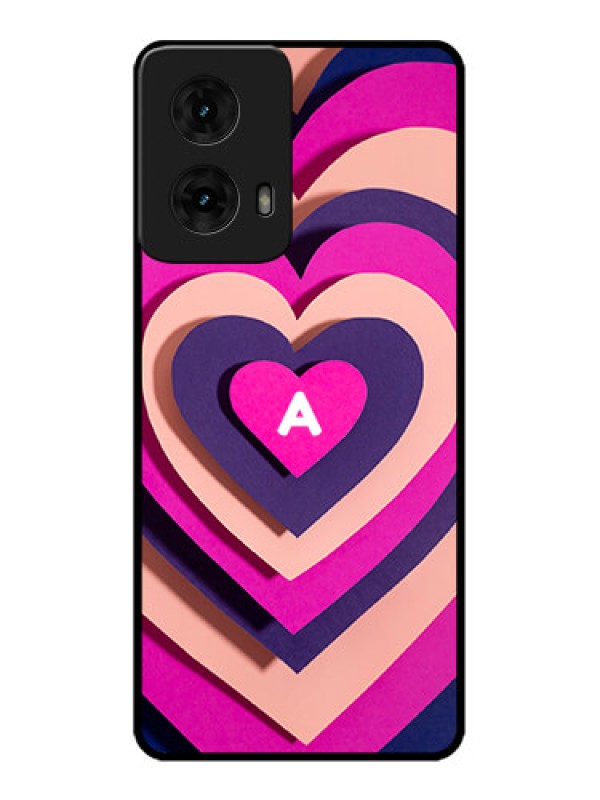 Custom Moto G85 5G Custom Metal Phone CaseCute Heart Pattern Design