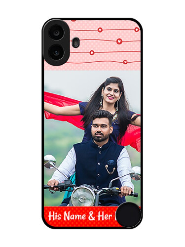 Custom Nothing CMF Phone 1 Custom Metal Phone Case - Red Pattern Case Design