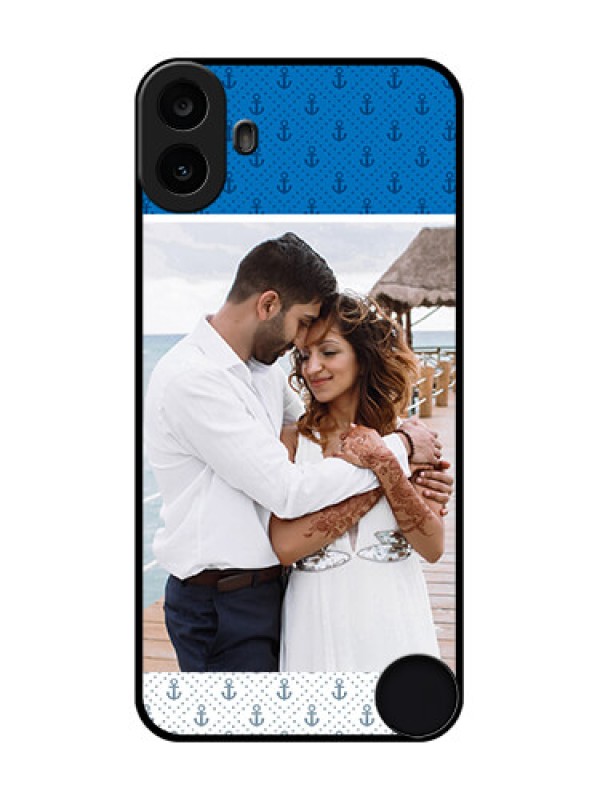 Custom Nothing CMF Phone 1 Custom Metal Phone Case - Blue Anchors Design