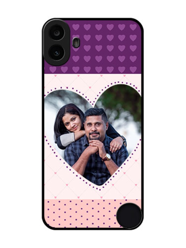 Custom Nothing CMF Phone 1 Custom Metal Phone Case - Violet Love Dots Design
