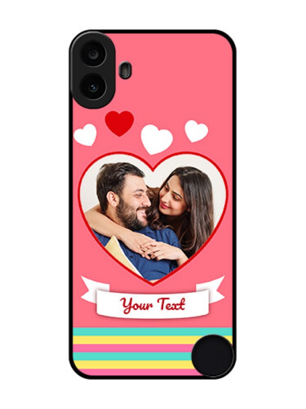 Custom Nothing CMF Phone 1 Custom Metal Phone Case - Love Shapes Doodle Design