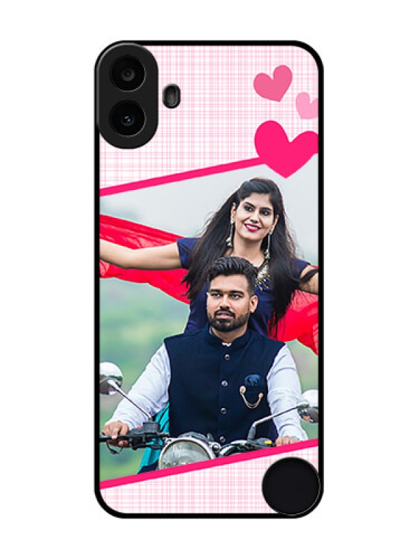 Custom Nothing CMF Phone 1 Custom Metal Phone Case - Love Shape Heart Design