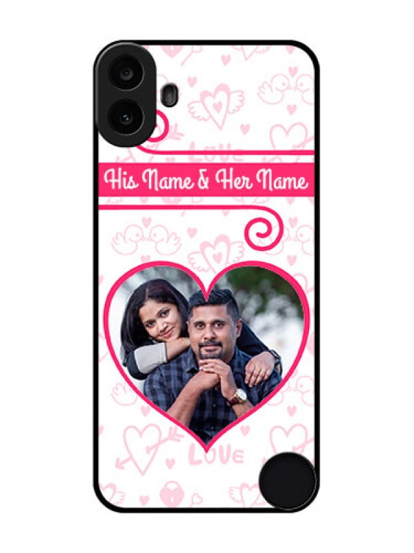 Custom Nothing CMF Phone 1 Custom Metal Phone Case - Heart Shape Love Design